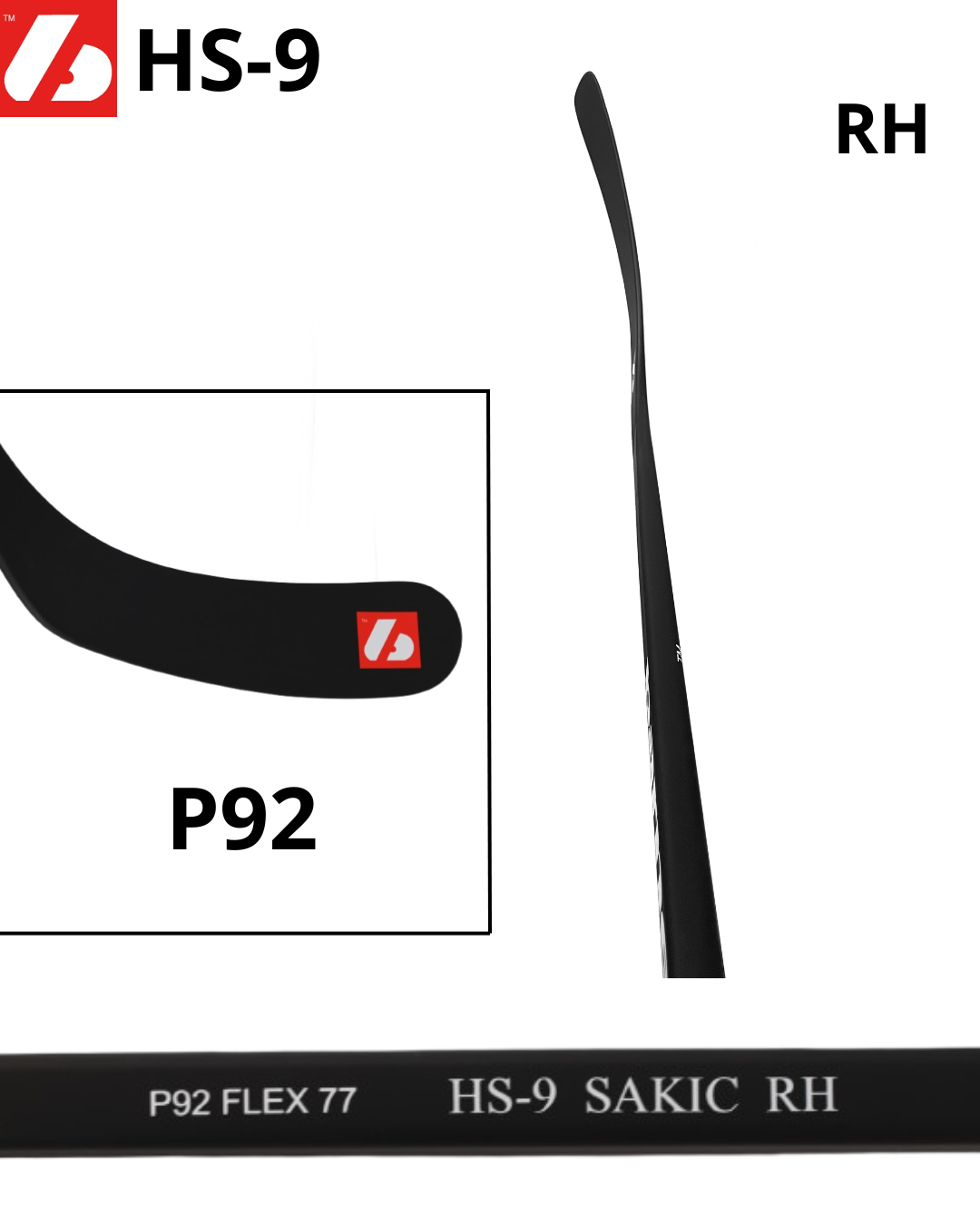 HS-9 High Modulus Carbon Hockey Stick