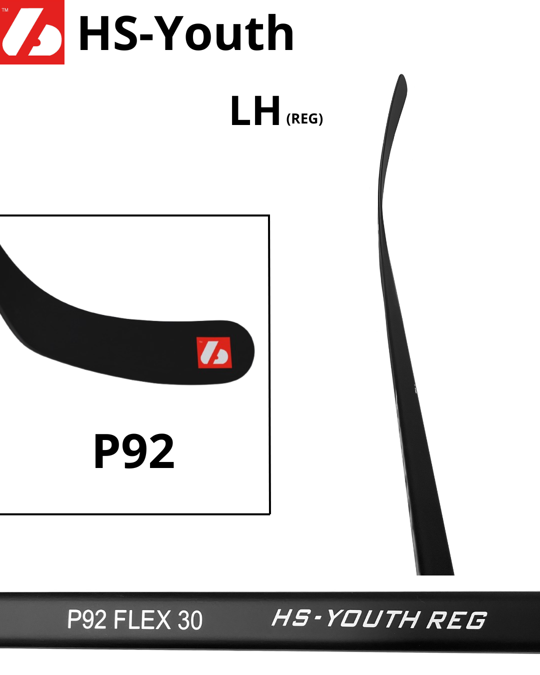 HS-Youth Carbon junior hockey stick