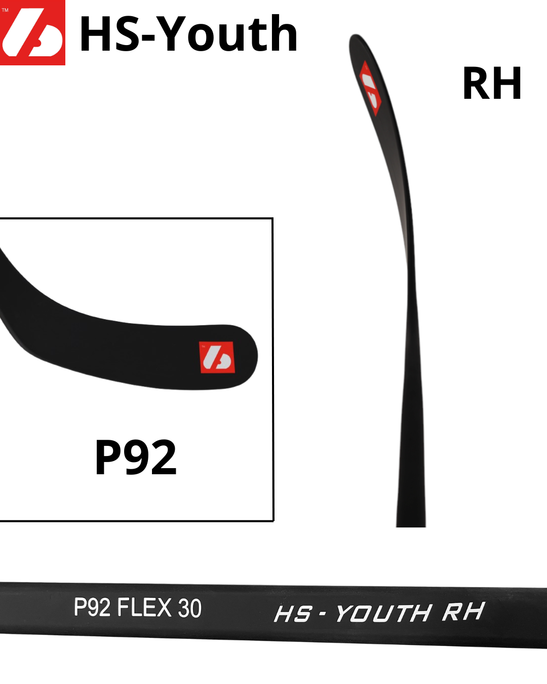 HS-Youth Carbon junior hockey stick
