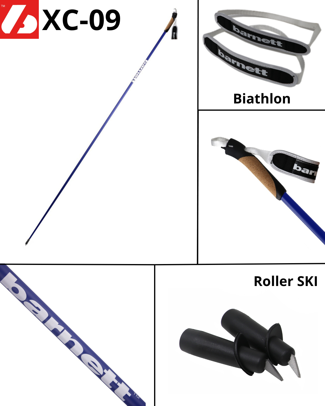 XC-09 Carbon Ski Poles for Nordic and Roller Skiing