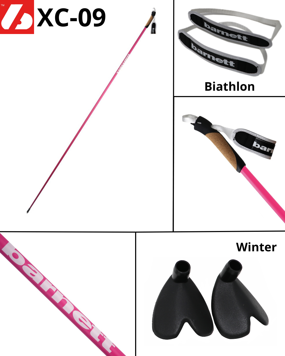 XC-09 Carbon Ski Poles for Nordic and Roller Skiing