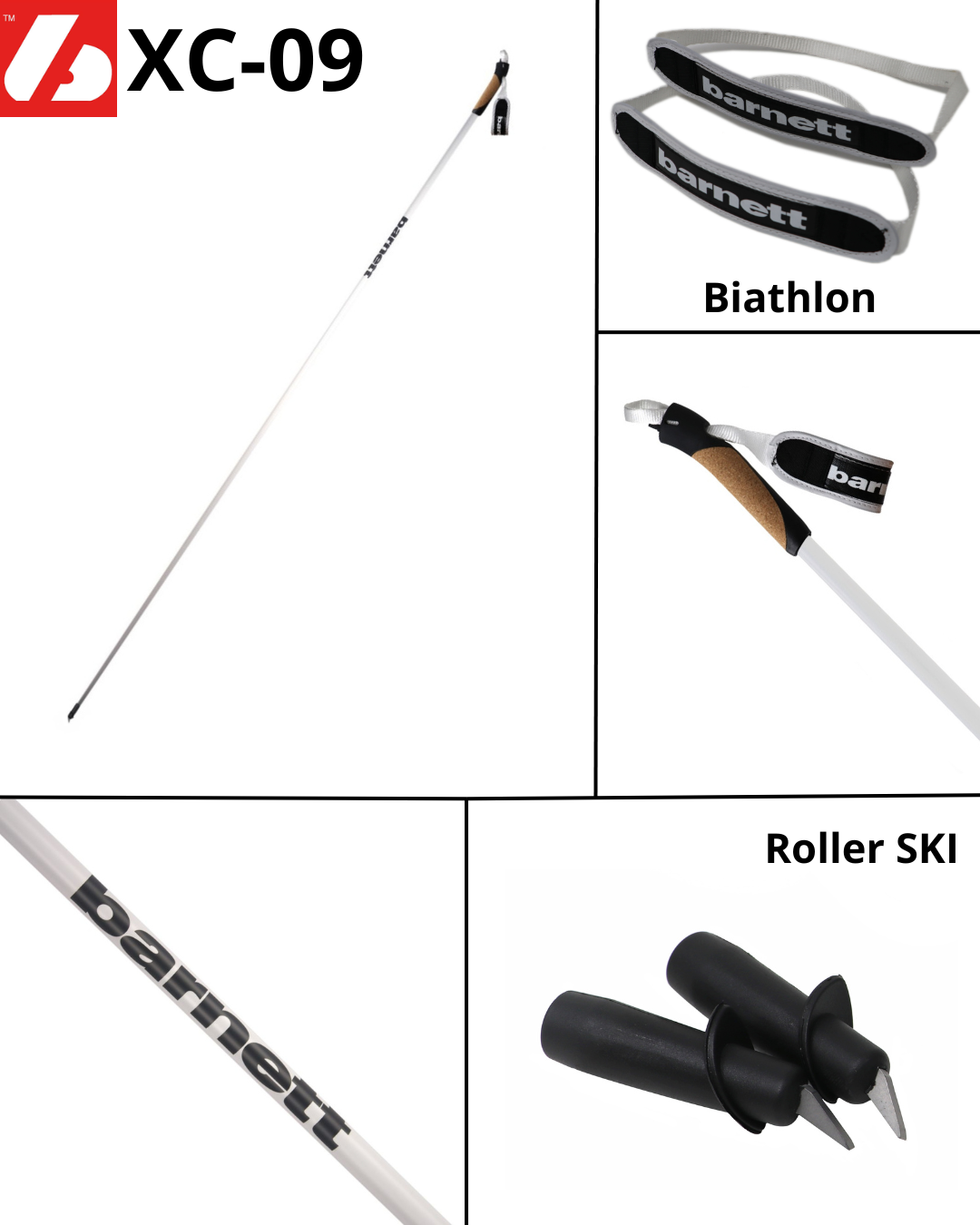 XC-09 Carbon Ski Poles for Nordic and Roller Skiing
