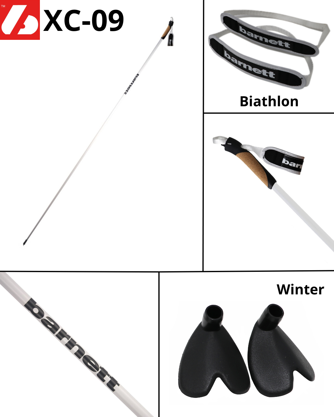 XC-09 Carbon Ski Poles for Nordic and Roller Skiing