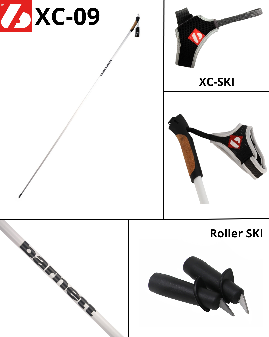 XC-09 Carbon Ski Poles for Nordic and Roller Skiing