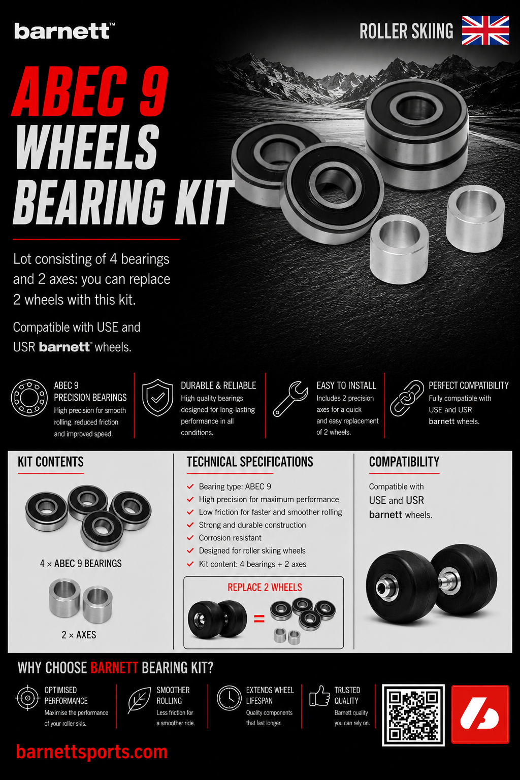 Abec 9 Wheels Bearing Kit