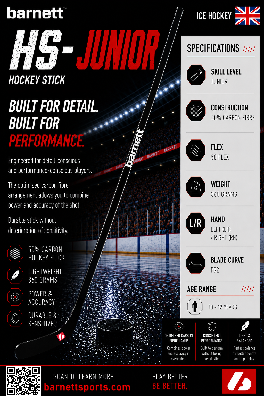 HS-Junior carbon hockey stick