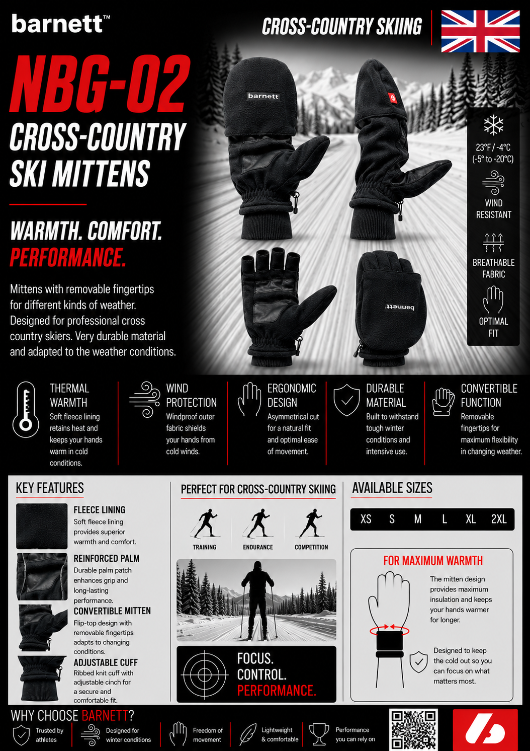 NBG-02 Cross-country and Ski mittens barnett
