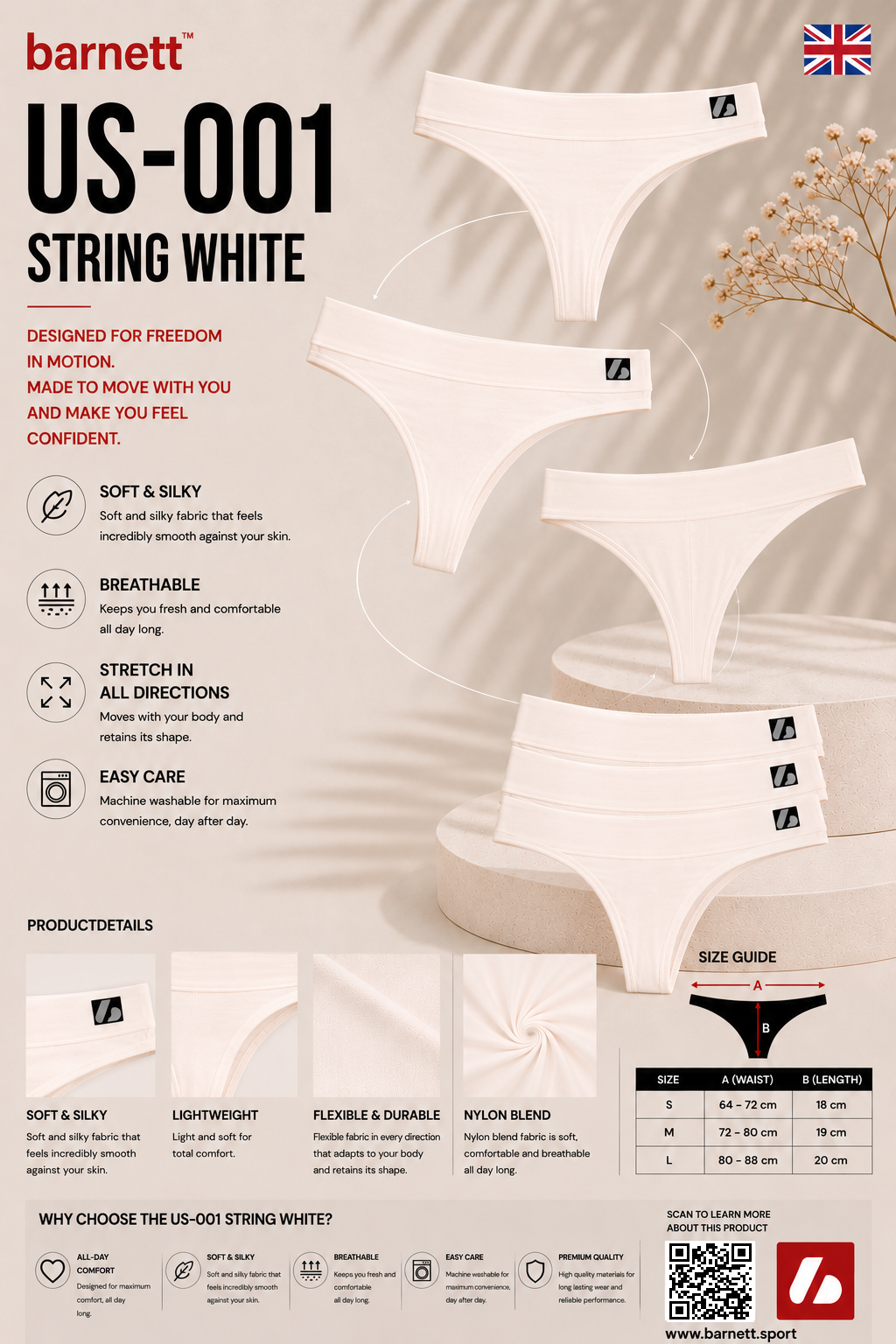 US-001 String White (Set of 3)