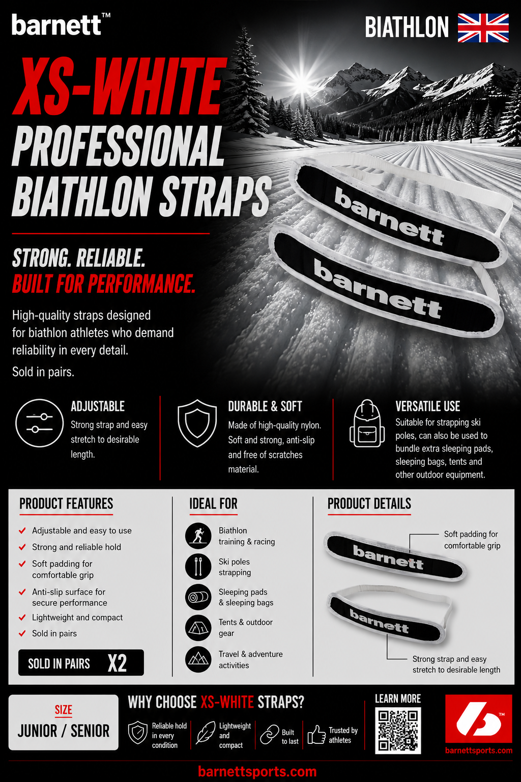 XS-WHITE professional biathlon straps