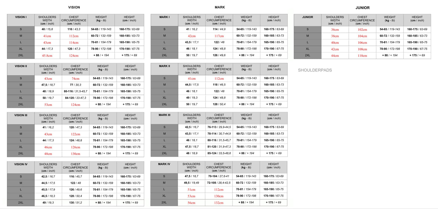 VISION I Football shoulder pad