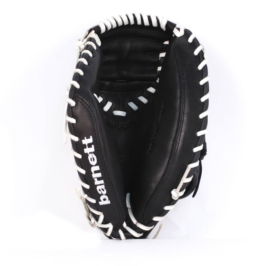 GL-201 Competition catcher baseball glove, genuine leather, adult 34, Black