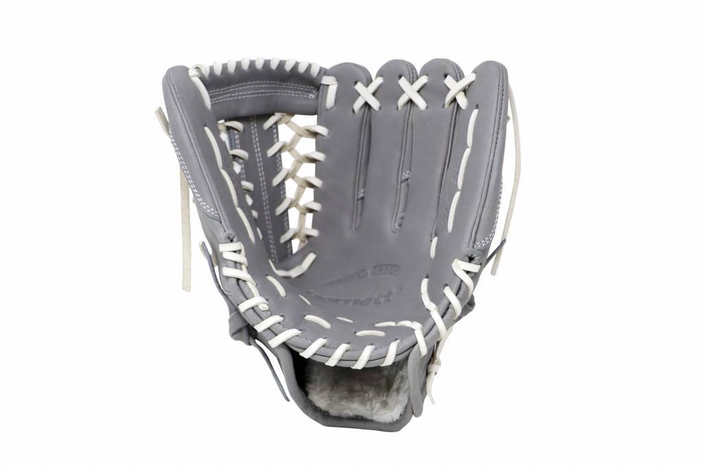 FL-125  high quality leather baseball glove, infield / outfield / pitcher, light grey