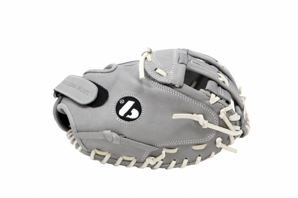 FL-201 baseball glove, high quality, leather, catcher, light grey