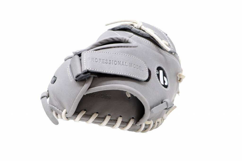 FL-201 baseball glove, high quality, leather, catcher, light grey