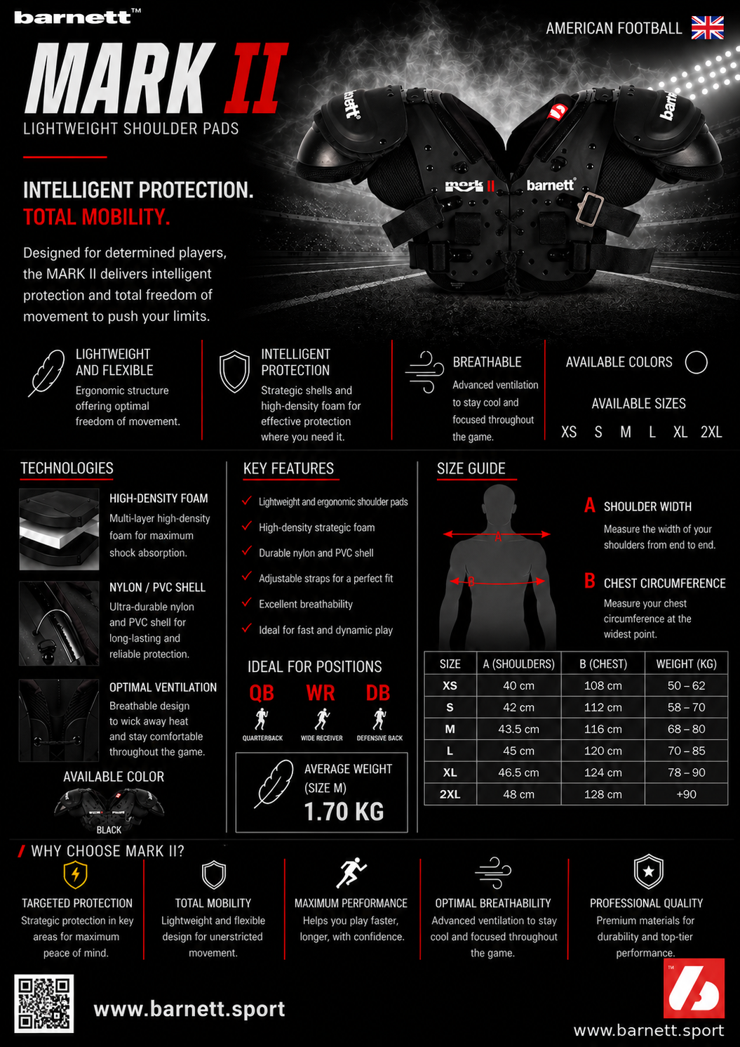 MARK II Football shoulder pad pro