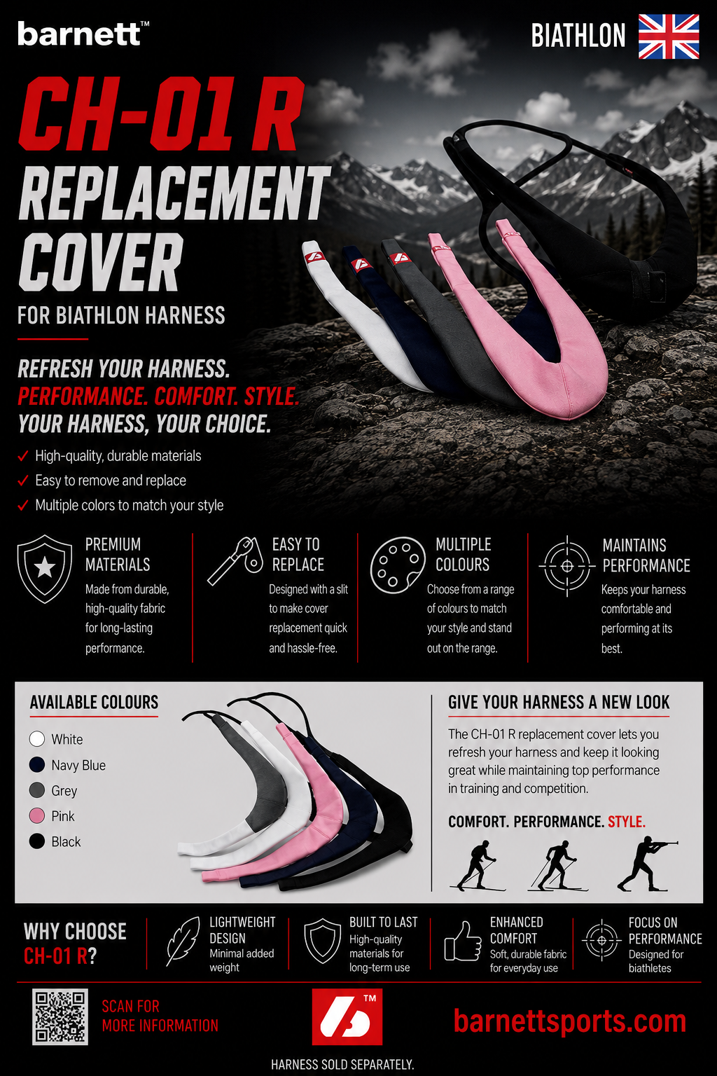 CH-01 R Replacement Cover for Biathlon Harness