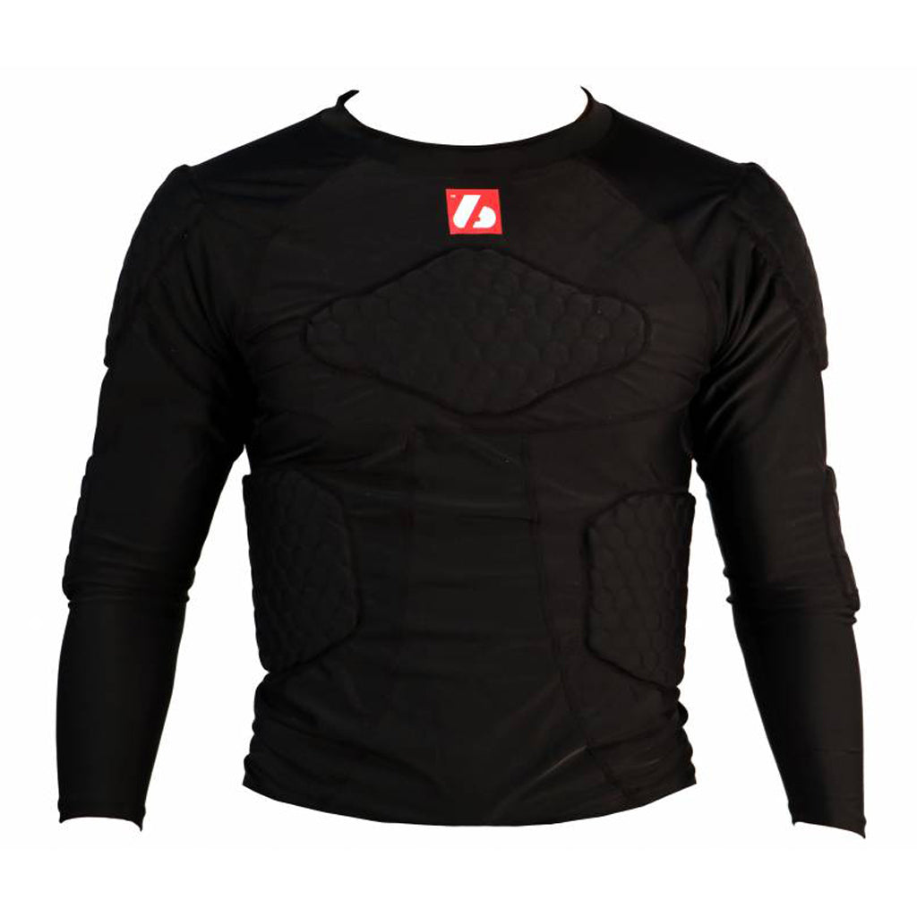 FS-08 compression T-shirt with long sleeves, 5 integrated pieces, for American football