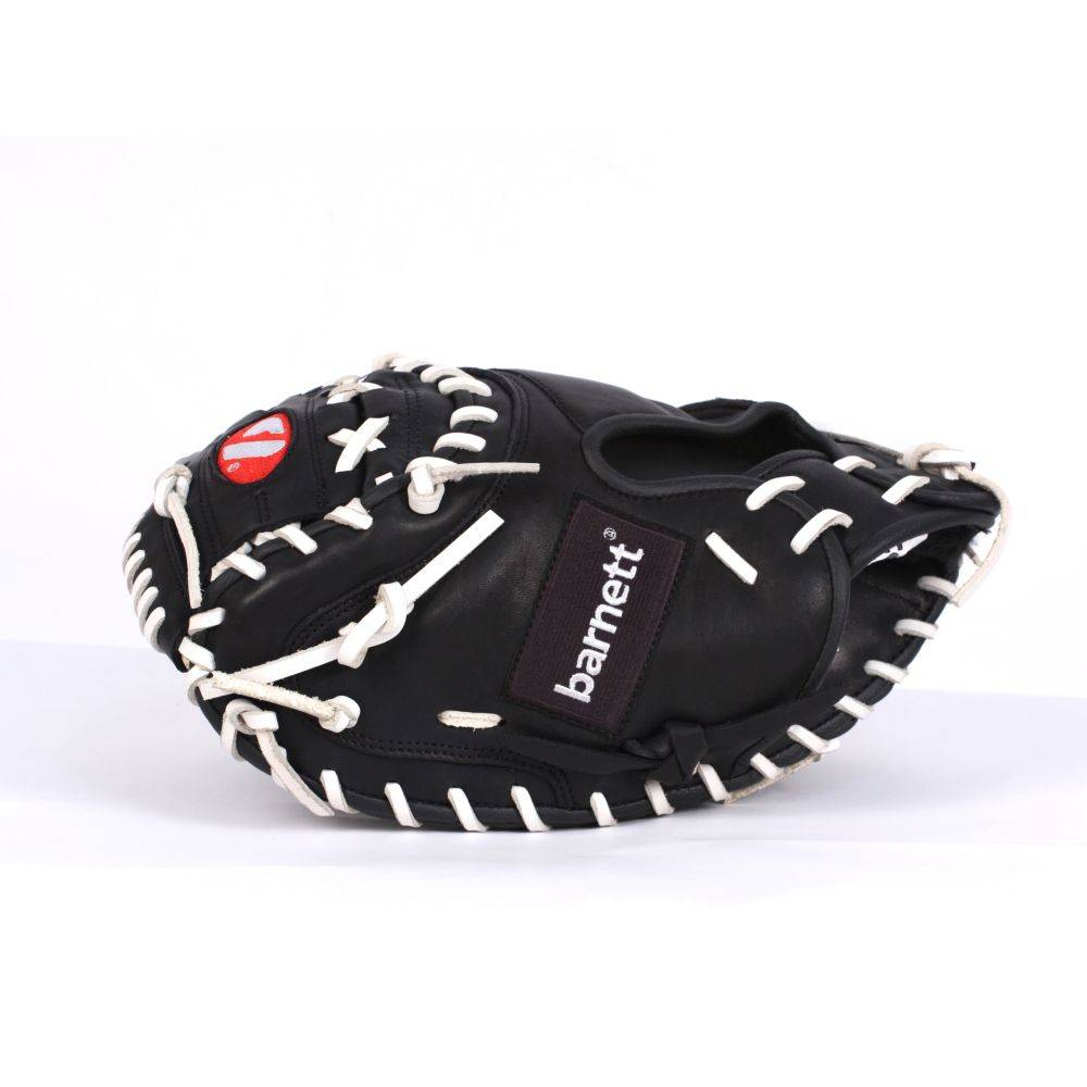 GL-203 Competition catcher baseball glove, genuine leather, adult 34, Black