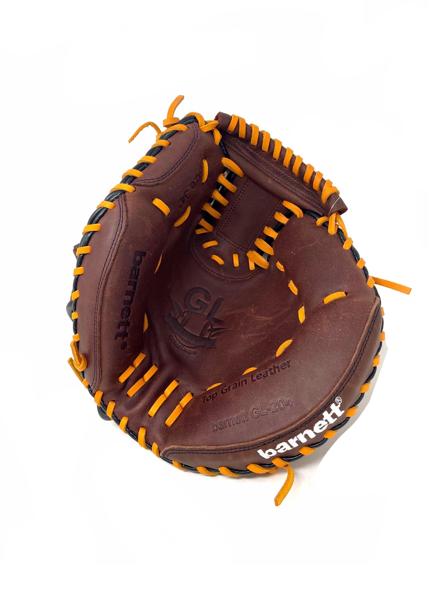 GL-204 REG Adult Leather Baseball Catcher's Mitt (34-inch), Brown