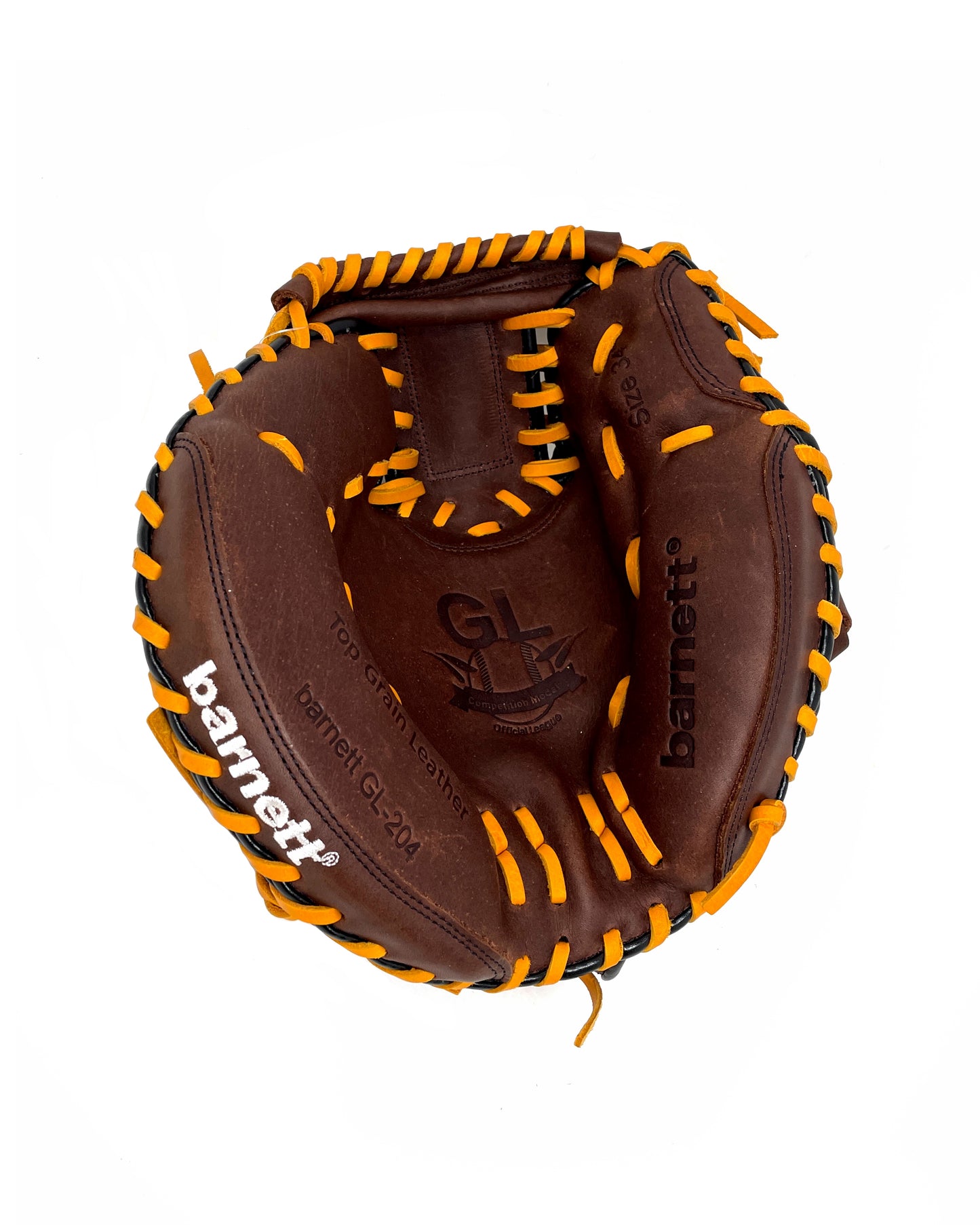 GL-204 RH Adult Leather Baseball Catcher's Mitt (34-inch), Brown