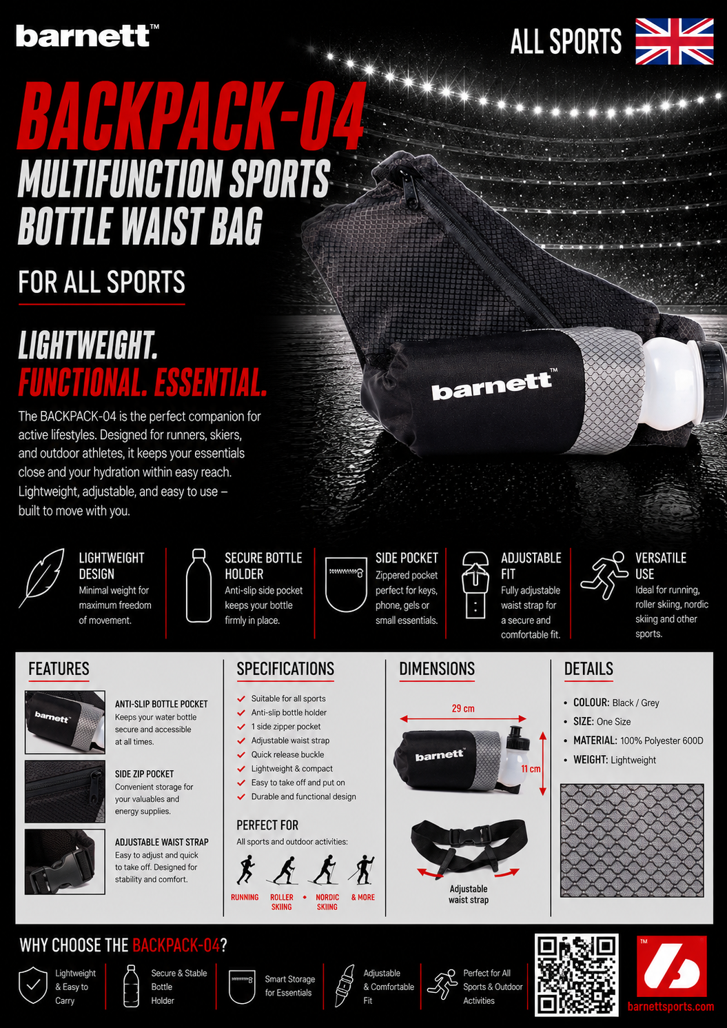 BACKPACK-04 Multifunction sport bottle waist bag