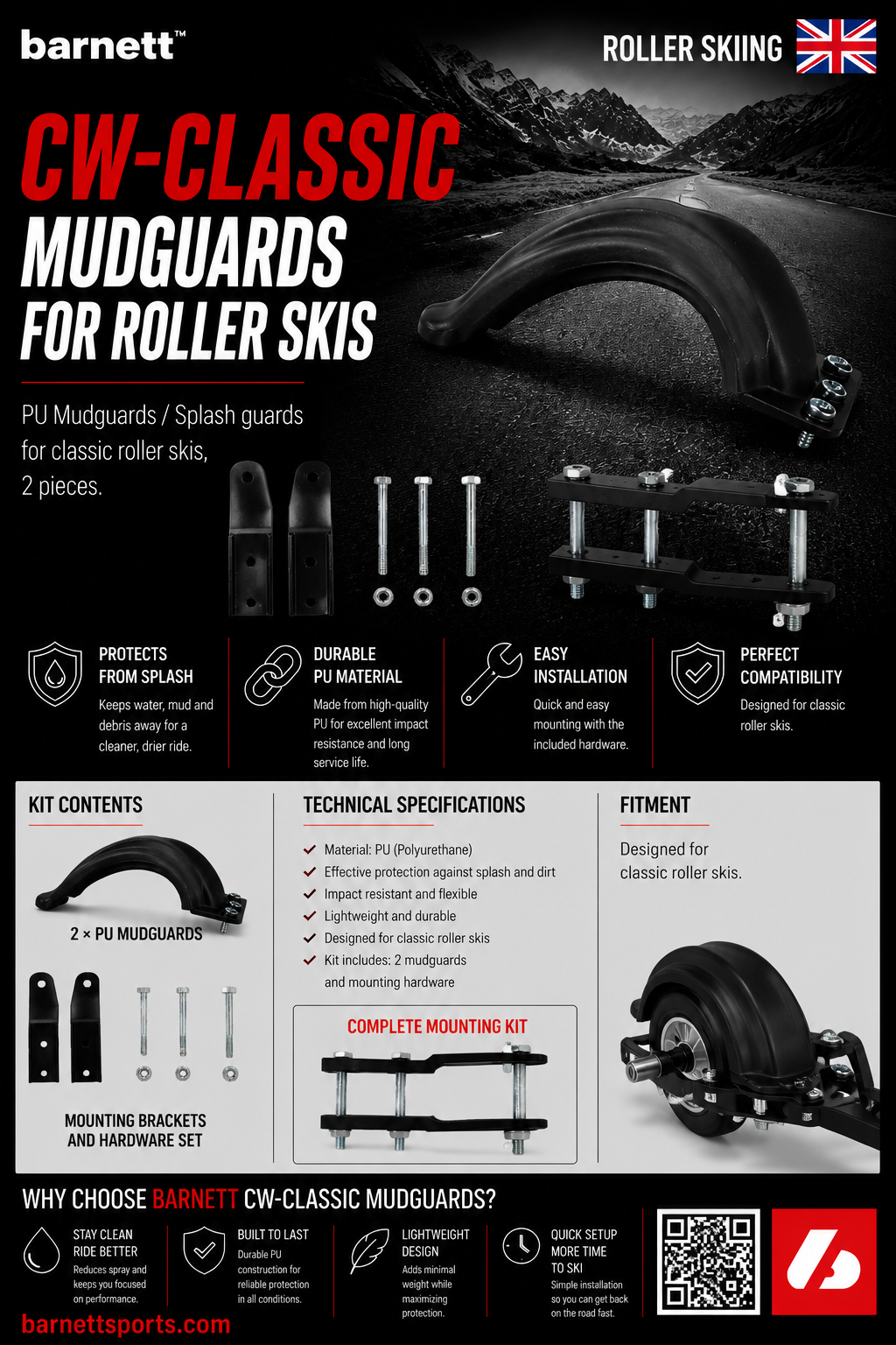 CW-Classic, Mudguards for roller skis