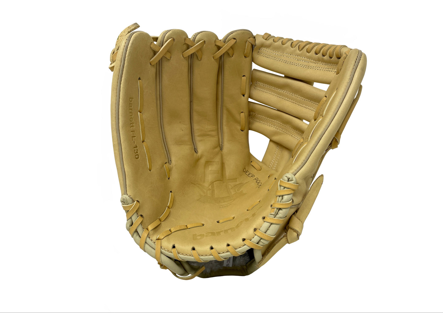 FL-130 professional baseball glove, full grain leather, outfield, softball, 13'' Beige