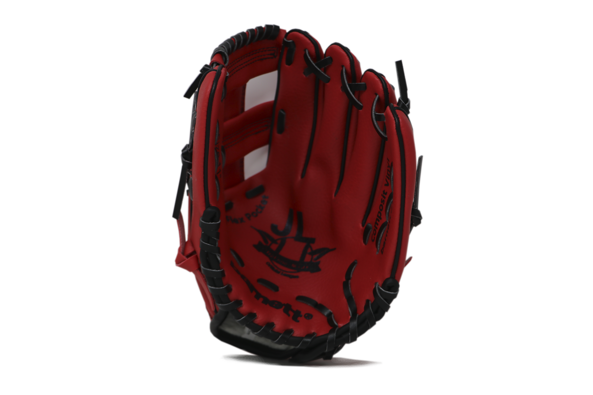 JL-110, REG baseball glove, outfield, polyurethane, size 11", RED