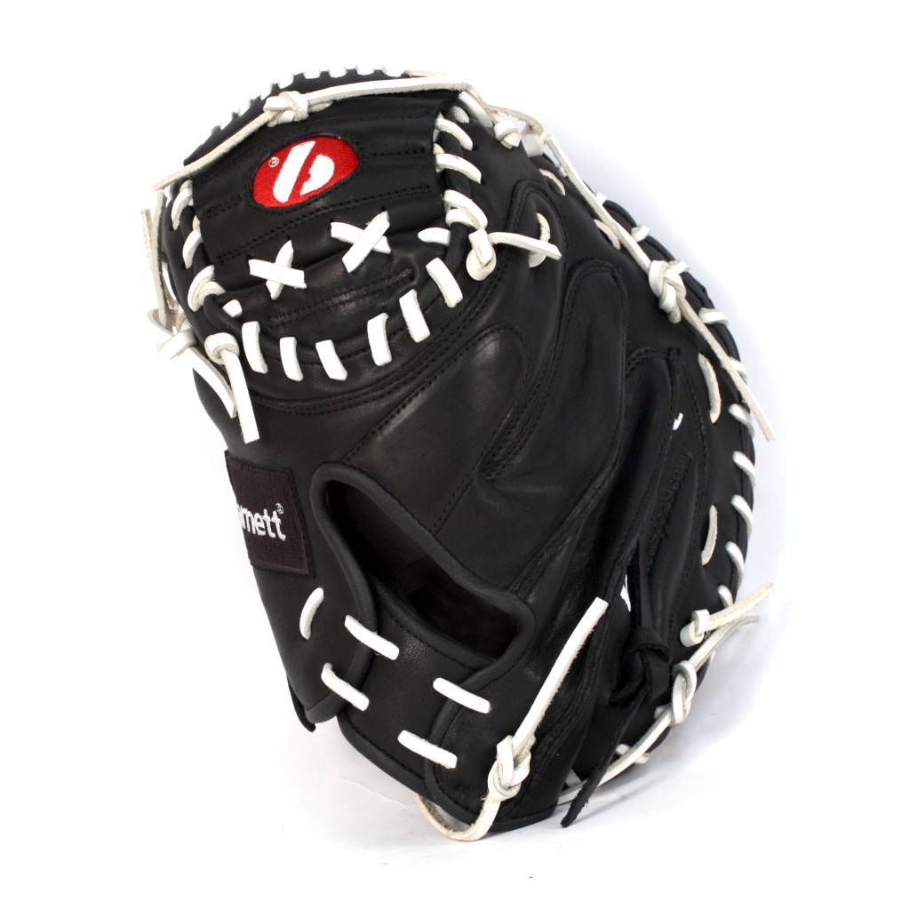 GL-201 Competition catcher baseball glove, genuine leather, adult 34, Black