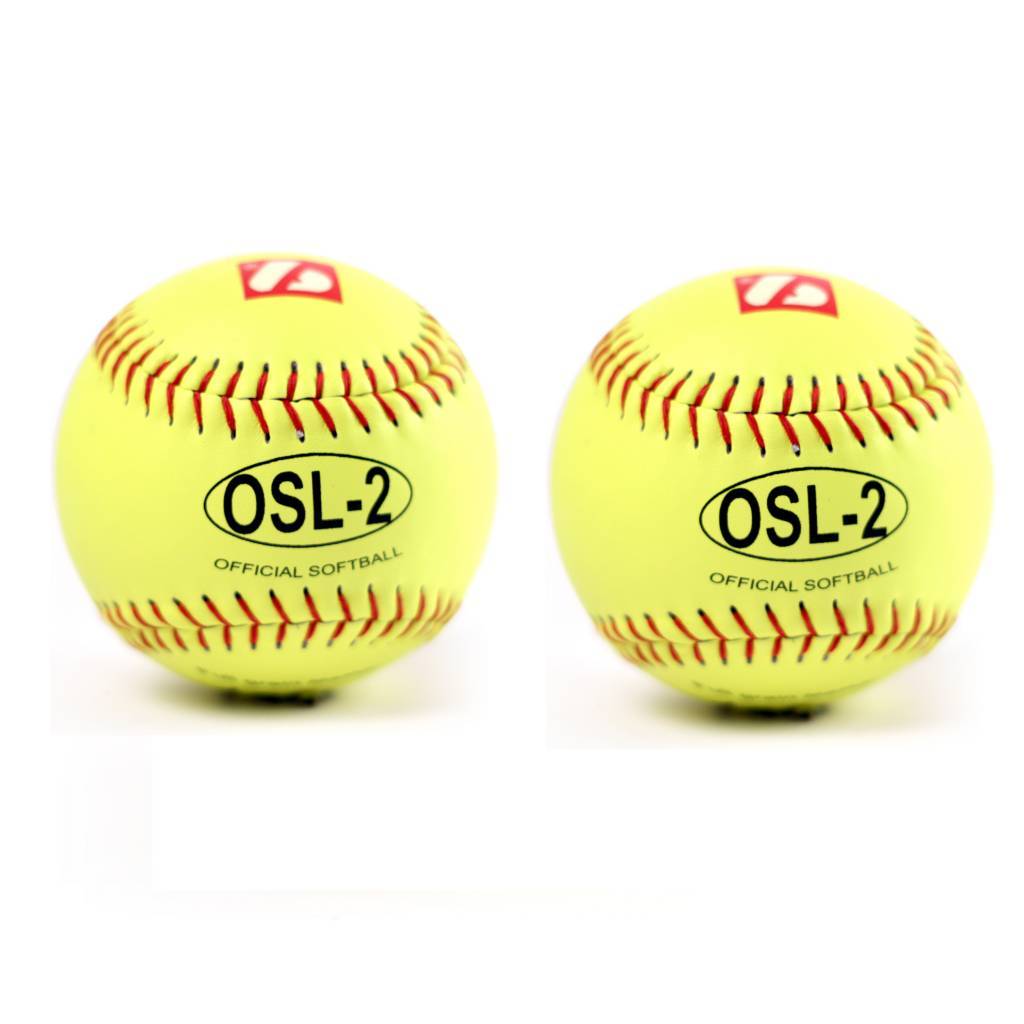 OSL-2 Competition softball, size 12", yellow, 2 pieces