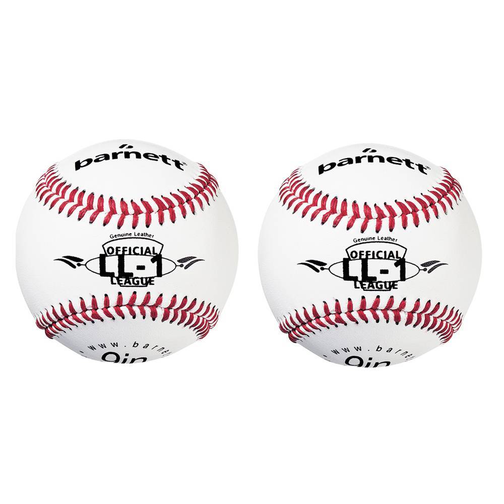 LL-1 Match and practice baseballs, Size 9", White, 2 pieces