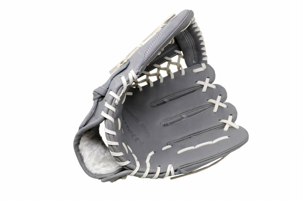 FL-125  high quality leather baseball glove, infield / outfield / pitcher, light grey