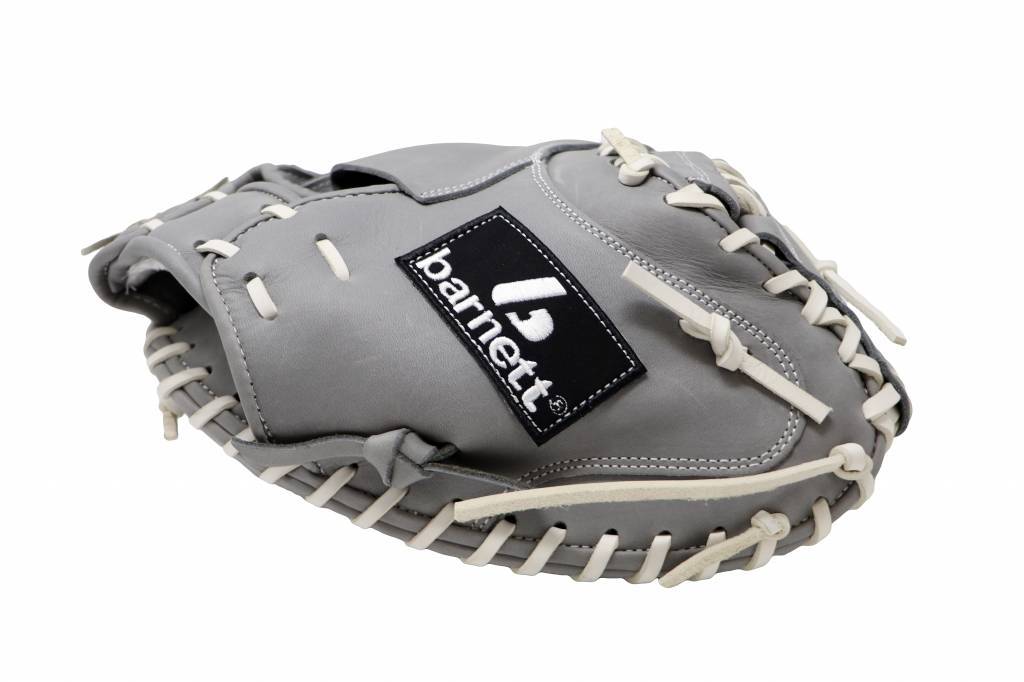 FL-203  softball glove, high quality, leather, catcher, light grey