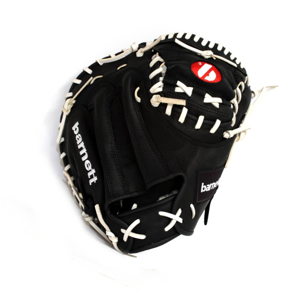 GL-203 Competition catcher baseball glove, genuine leather, adult 34, Black