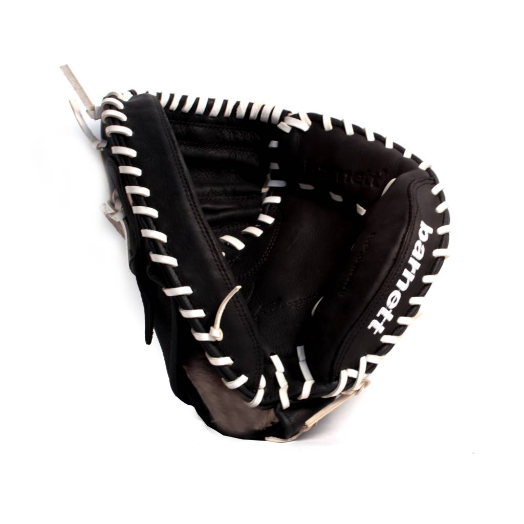 GL-203 Competition catcher baseball glove, genuine leather, adult 34, Black