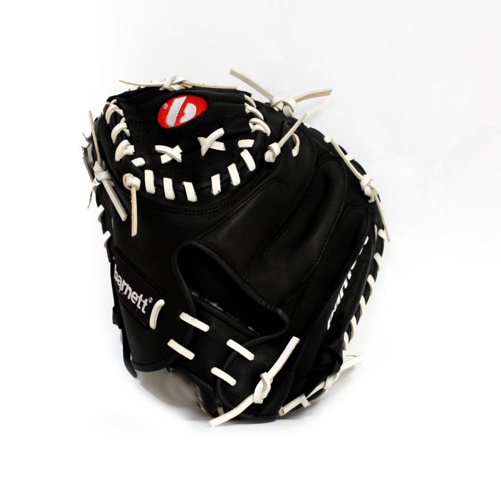 GL-203 Competition catcher baseball glove, genuine leather, adult 34, Black